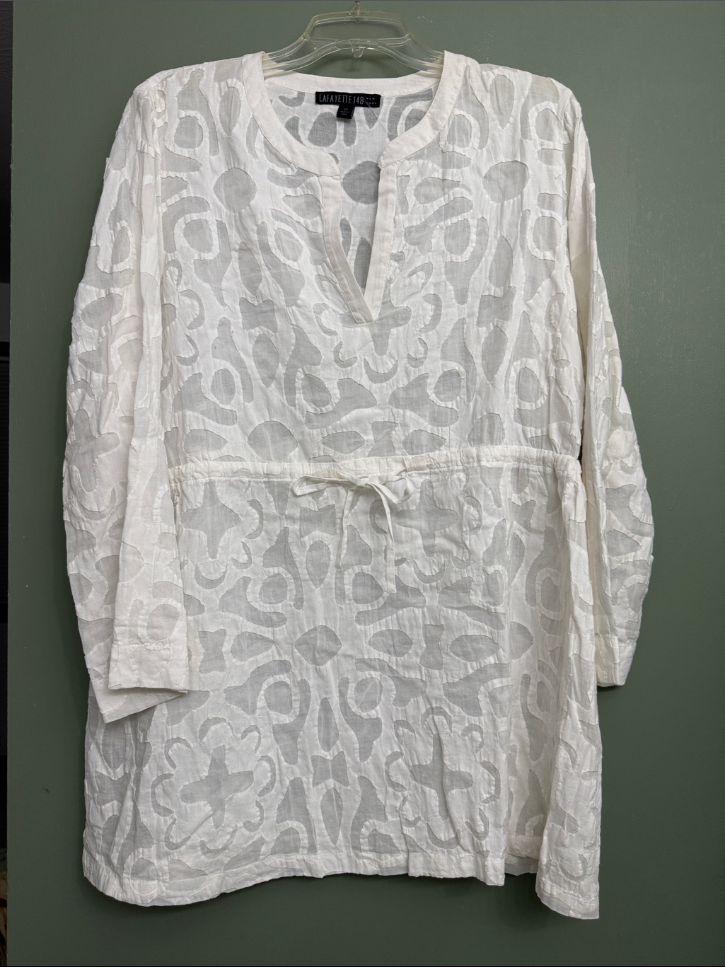 Lafayette 148 New York White Textured Tunic